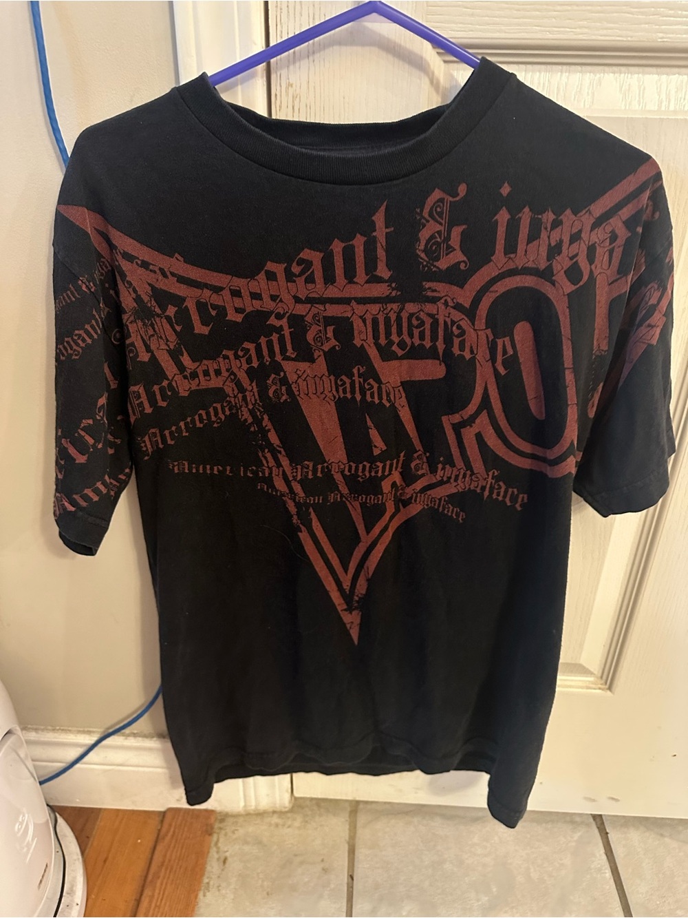 Tapout Black Short-Sleeve Tee with Red Graphic